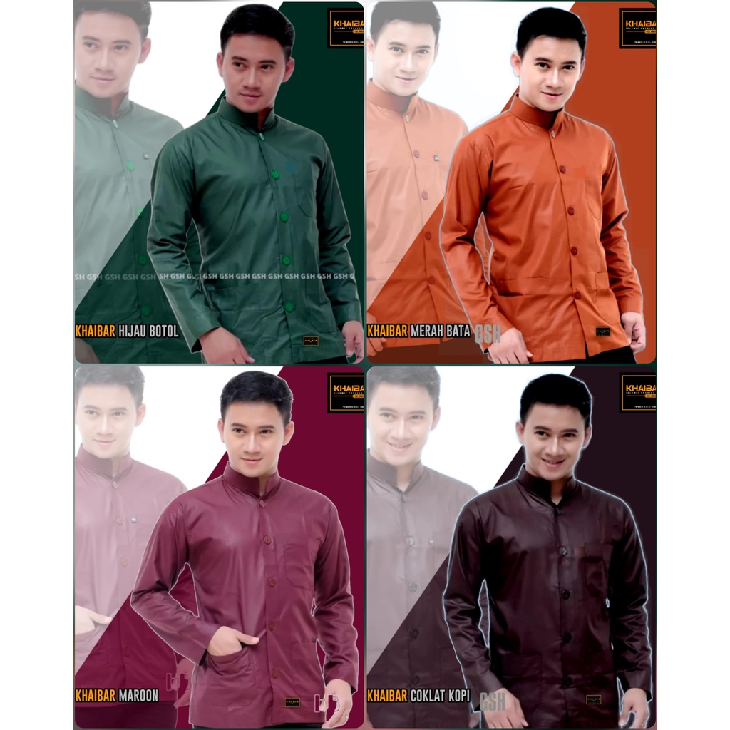 BAJU KOKO KHAIBAR MODEL KOKO HAIBAH HABAIB POLOS PRIA HABIB BAJU KOKO PUTIH POLOS LENGAN PANJANG KOKO HAIBAH