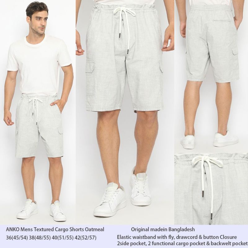 ANKO Mens Textured Cargo Shorts