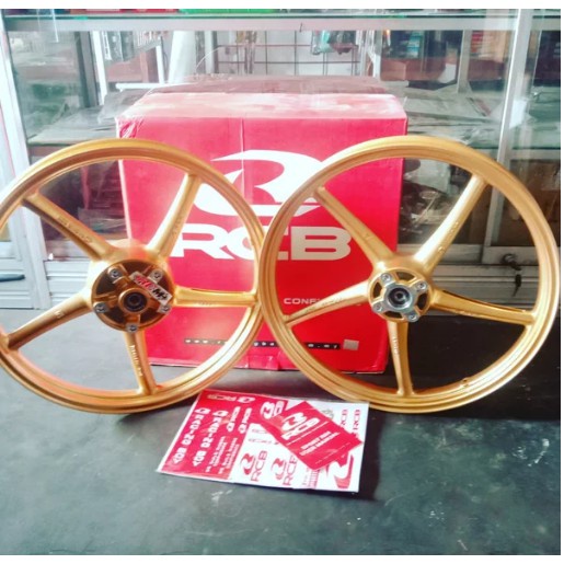 VELG VELK PELEK RCBB RACING BOY UK 160 185 R17 17 MX KING GOLD EMAS BLUE BIRU SP 522 Y152R Y 152R DEPAN DISC MXKING BELAKANG STD BAUT 5 DAN 4 PALANG 5 DISC JUPITER BELAKANG STD ORI ORIGINAL RCBB RCB RACING BOY RACINGBOY ASLI