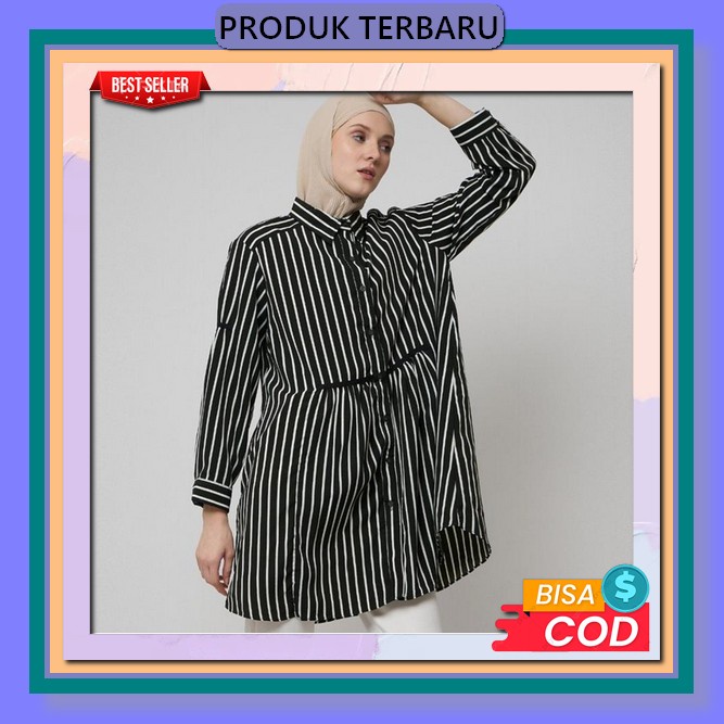 Hd16:Joi Long Tunik [Midi Dress] Baju Wanita Fashion Muslim Terbaru [Kekinian] Terlaris 2023 ] [Baha