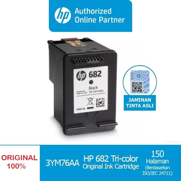 Tinta Hp 682 Black ink catridge original