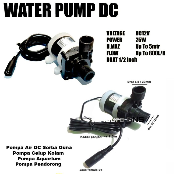 Pump Pompa Air Dc Serba Guna Pompa Celup Kolam Aquarium Pompa Pendorong
