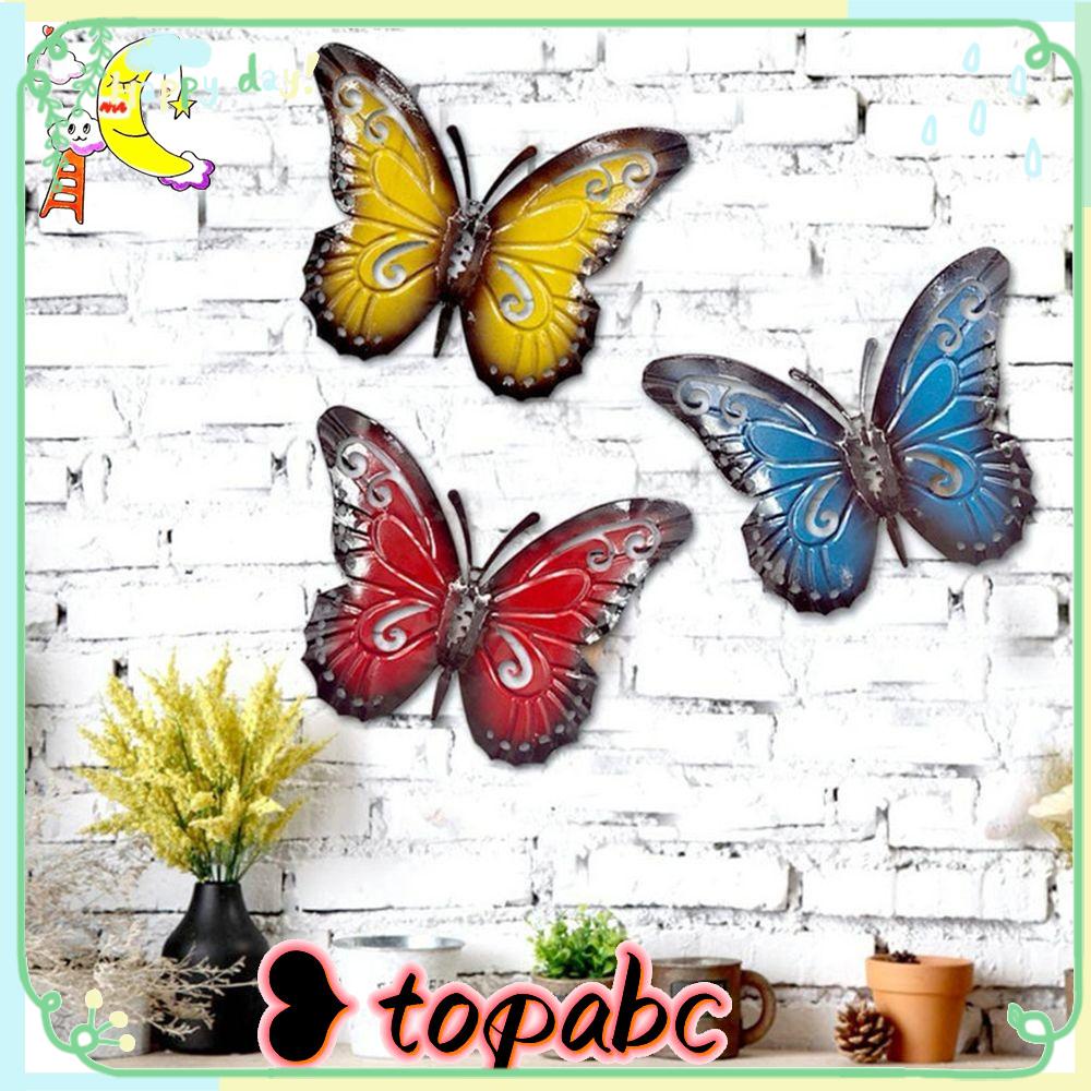 Top 3Pcs/Set Hiasan Dinding Kupu-Kupu Dekorasi Rumah Ornamen Dinding Tempel Wall Art