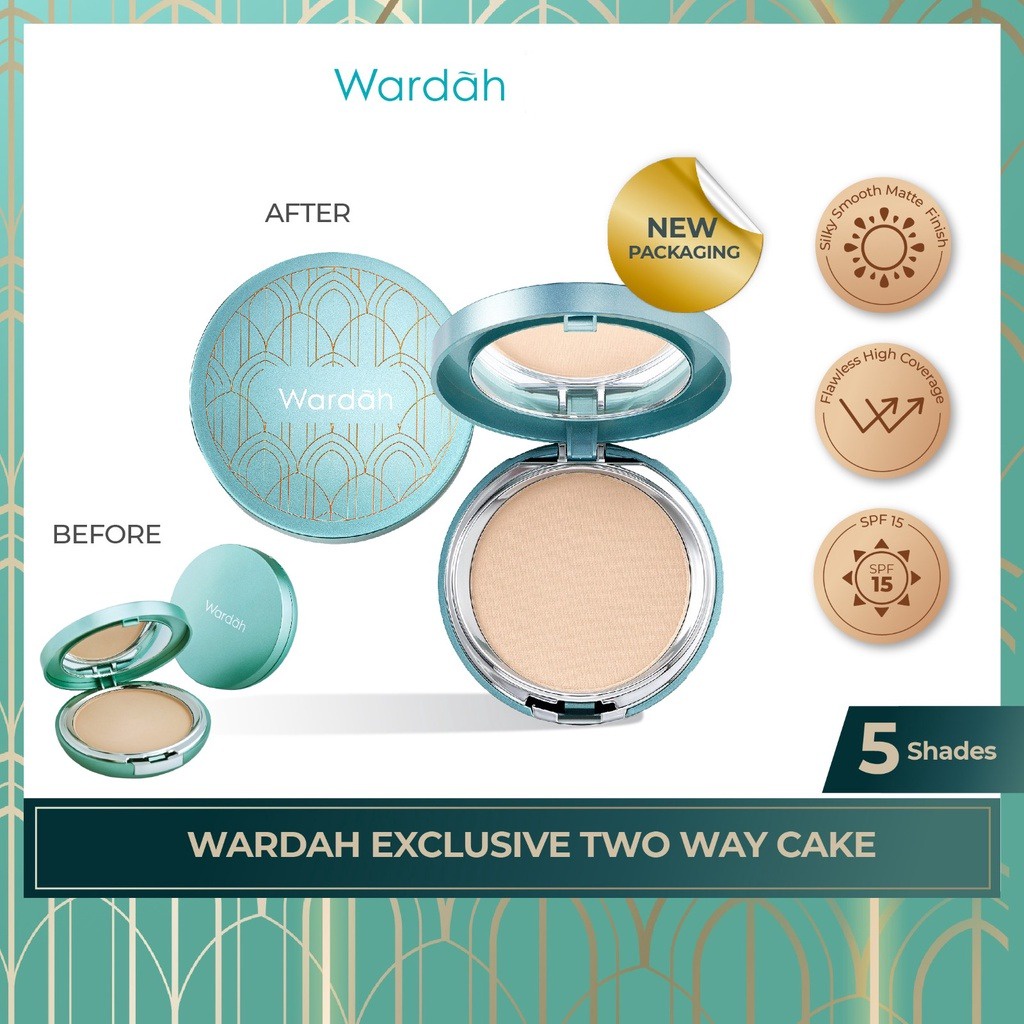 Wardah Exclusive Two Way Cake | Bedak Foundation FULL/Refill BY AILIN