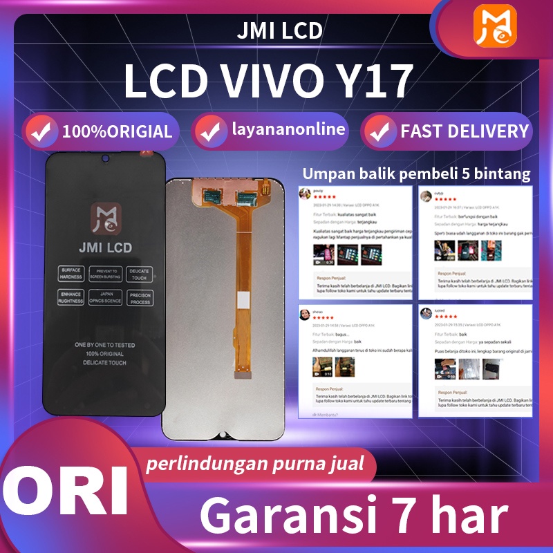 Dapatkan JMI LCD Touchscreen Asli Original untuk Vivo Y17 1902 / Y15 1901 / Y12 1904 / Y11 1906 / Vi