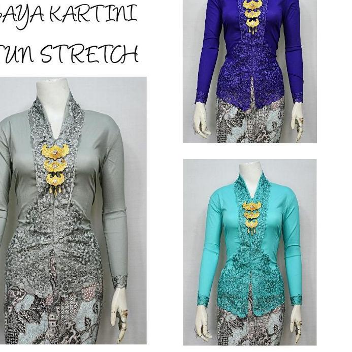 ♢ Indah KEBAYA KARTINI MODERN LENGAN PANJANG BORDIR SENADA KATUN STRETCH KEBAYA WISUDA KEBAYA KATUN 