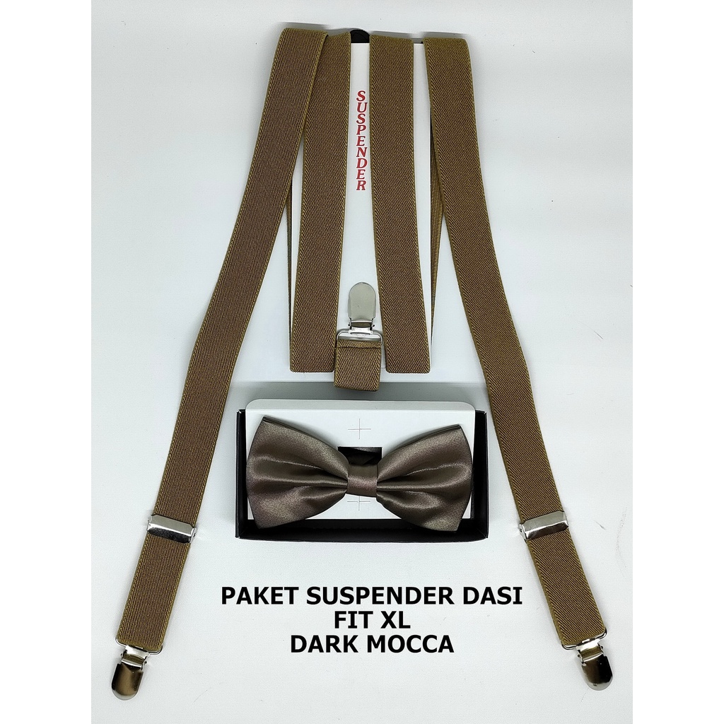 Paket Suspender Dasi Kupu Fit XL Bretel Dewasa Special Color Size Fit XL