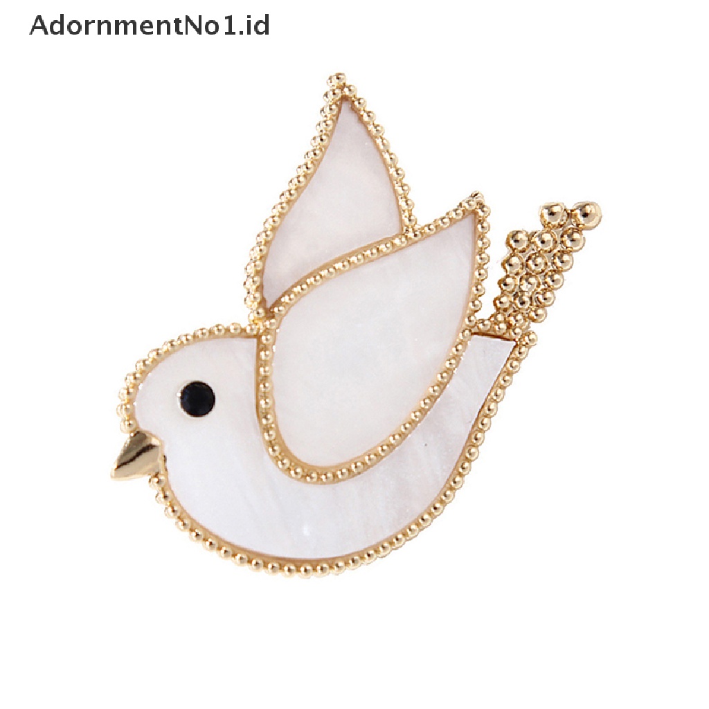 [AdornmentNo1] Bros Burung Enamel Putih Bros Dove of peace Untuk Pesta Perjamuan Clothese Jewelry [ID]