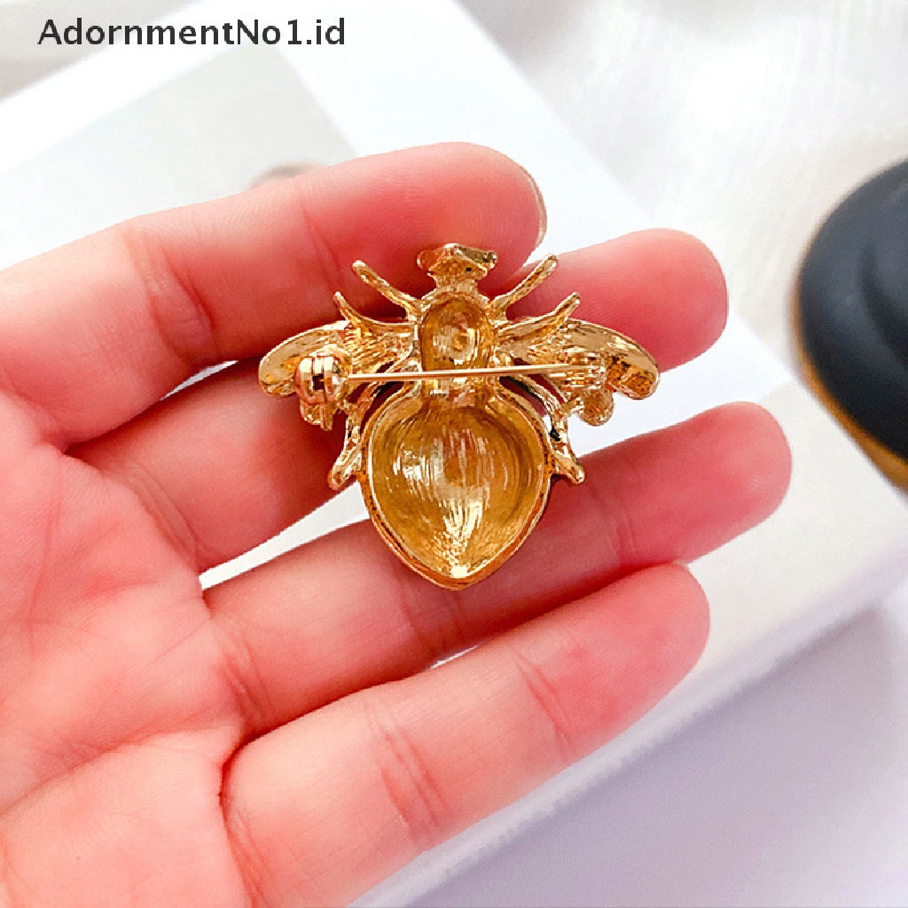 [AdornmentNo1] Bros Lebah Antik Pin Baroque Pearl Insect Brooch Untuk Lady Badges Lapel Pins [ID]