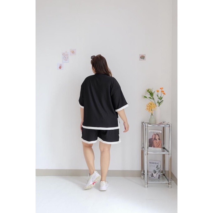 BIGWELL ANNA SET PANJANG/PENDEK - SETELAN WANITA JUMBO - SETELAN WANITA BIGSIZE