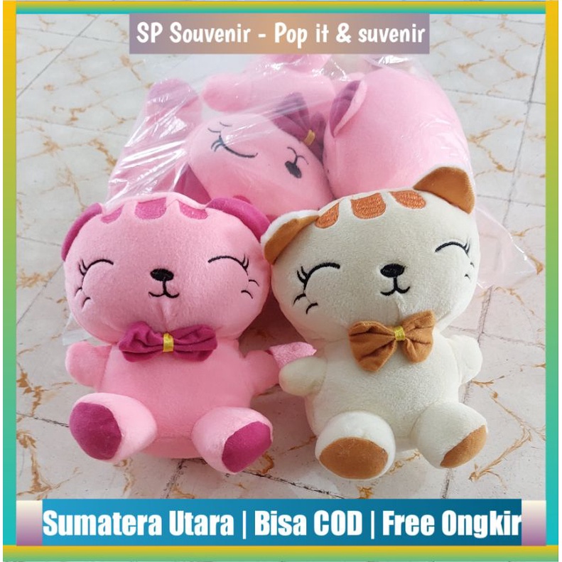 Boneka Kucing Cantik 20cm Size S | Boneka Kucing Kawai Lembut