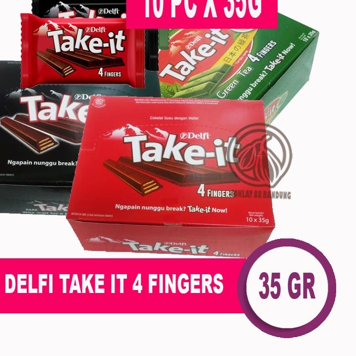 

♤ Delfi Take It 35gr Box Isi 10 pcs Cokelat - TakeIt Green Tea Matcha Coklat 10 X 35 gram ➹