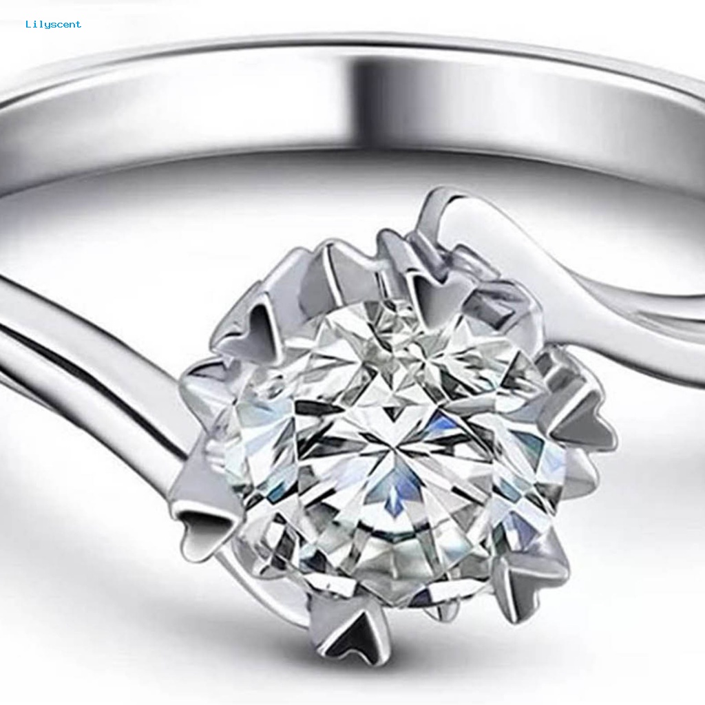 Lilyscent Tahan Aus Jari Band Perhiasan Aksesori Elegan Electroplated Engagement Ring Shiny