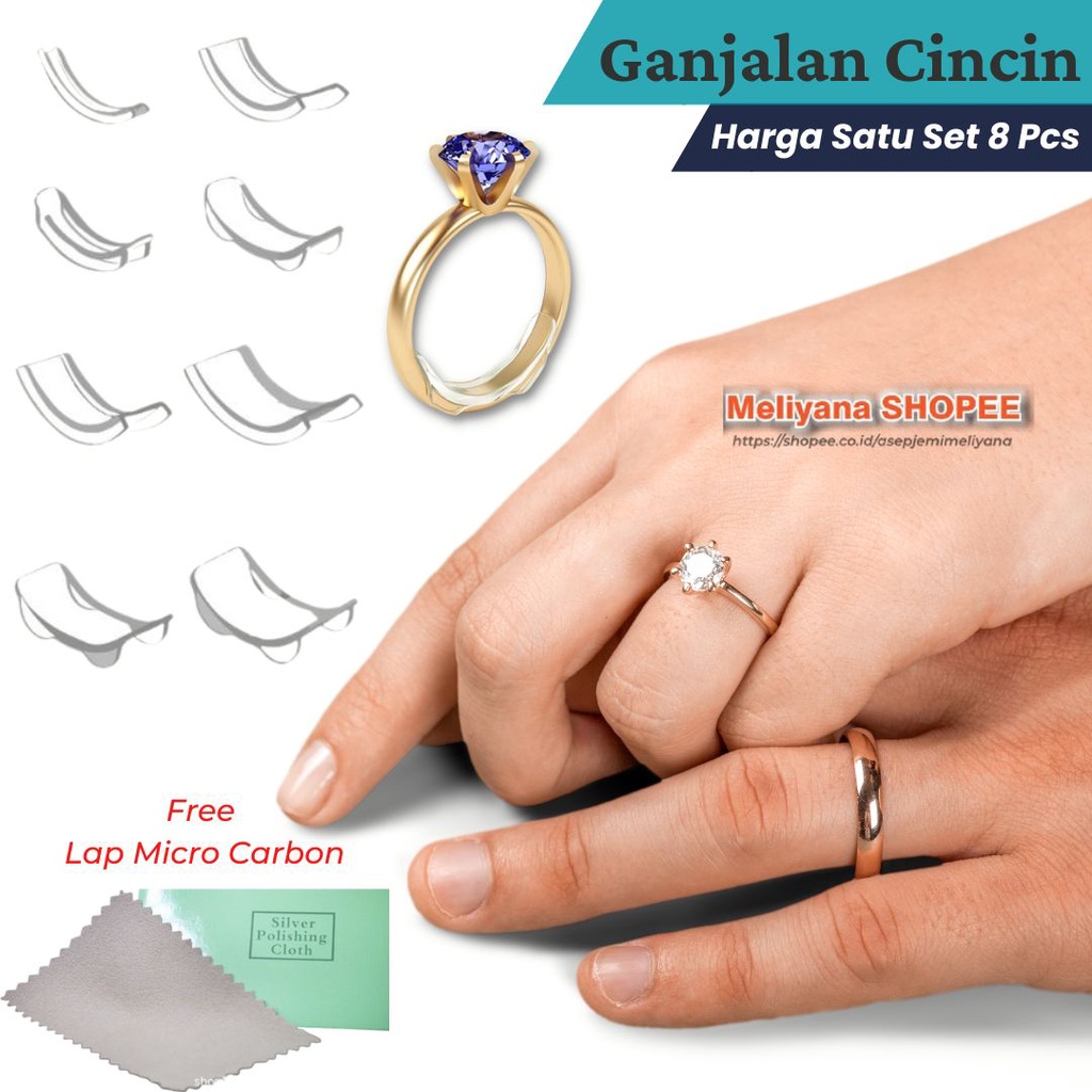 Original Ring Adjuster Invisible Pengganjal Cincin Silicone Transparan