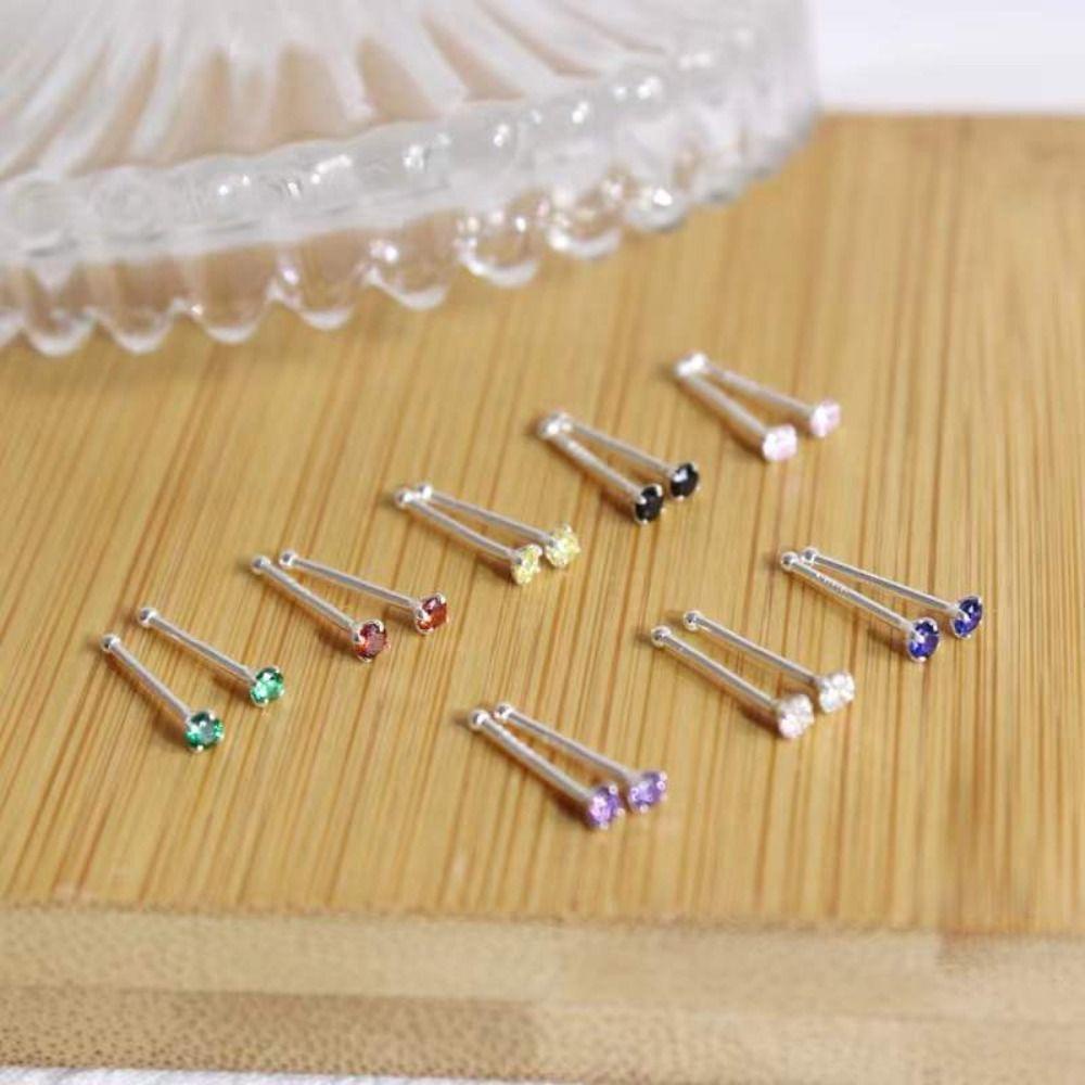 Needway   Anting Pejantan Mini Manis Pesta Sederhana Desain Fashion Warna Solid Temperamen Lady Peri Telinga Tulang Kuku