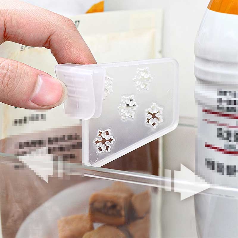 Sekat Penyimpanan Kulkas Snowflake/Sekat Snap Plastik Adjustable Untuk Organizer Case Peralatan Makan Kosmetik