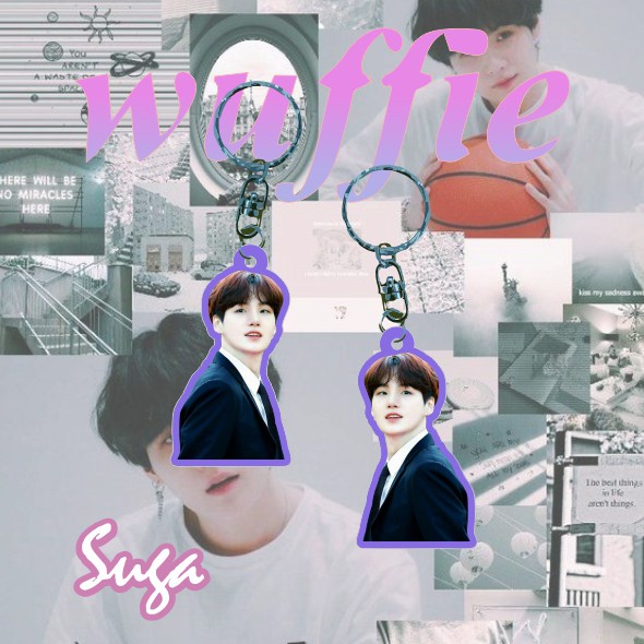 [BUKAN PO]  Gantungan Kunci Akrilik SUGA BTS/ Keychain Acrylic SUGA BTS