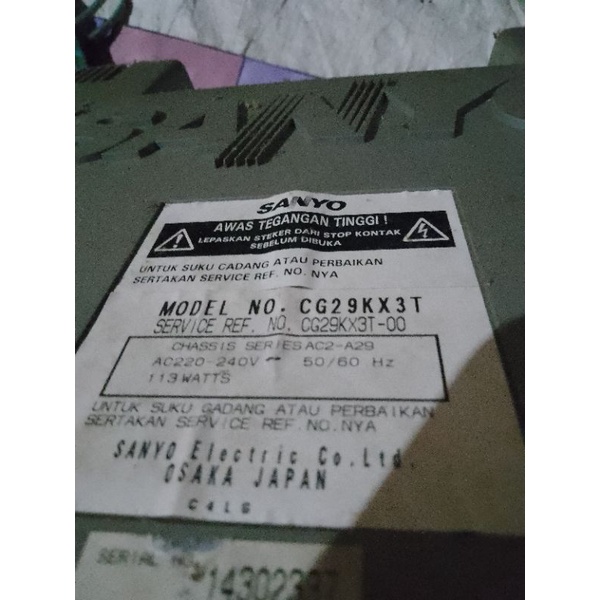 mesin tv sanyo 29 inch