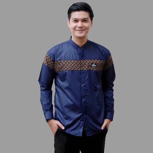 Baju Koko Pria Lengan Panjang Motif Kobata Kombinasi Batik - Baju Koko Pria Dewasa - Busana Muslim Pria - Baju Lebaran Pria - Koko Pria Dewasa - Muslim Pria - Baju Kokoh - Baju Koko Batik - Koko Batik Pria - Alqorni - Baju Ramadhan - Seragam Hadroh