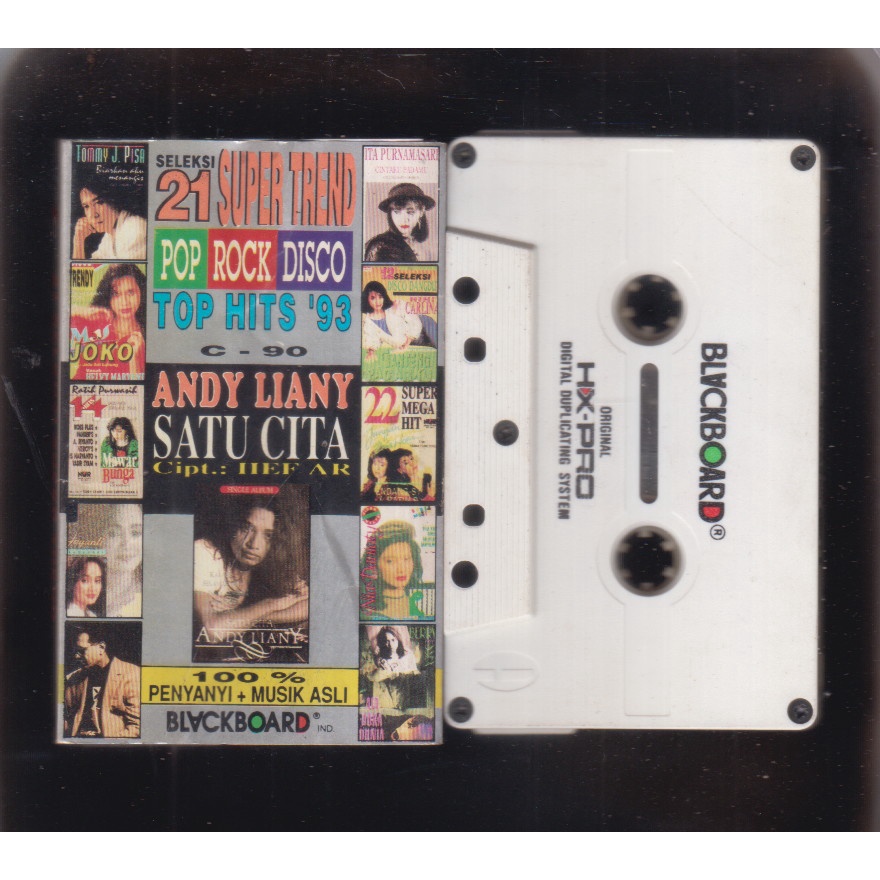 KASET SELEKSI 21 SUPER TREND POP ROCK DISCO SUPER HITS 93 ANDY LIANY SATU CITA