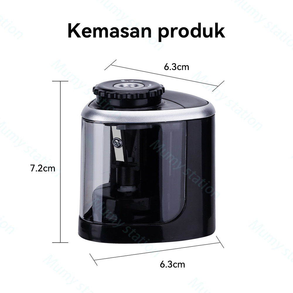 Mumystation Rautan Pensil Putar Elektrik Dan Manual/Serutan Pensil Elektrik Pencil Sharpener