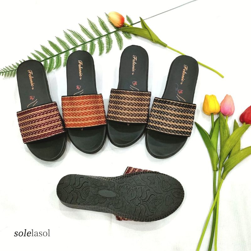 SANDAL WANITA TURKI MURAH FELONIE DHT 02 TRENDY KEREN KEKINIAN TINGGI 5 CM