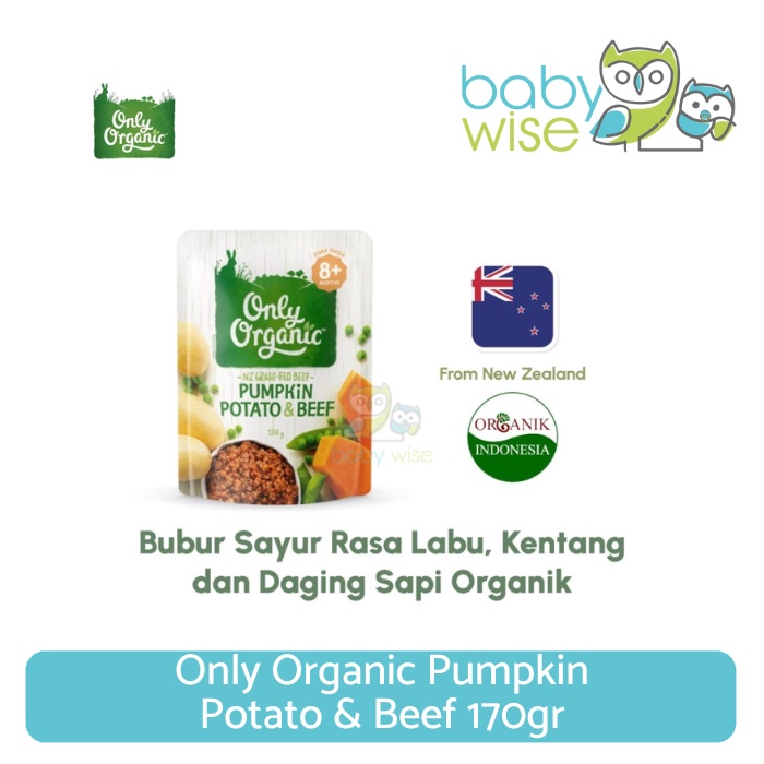 

Only Organic Pumpkin Potato & Beef 170gr