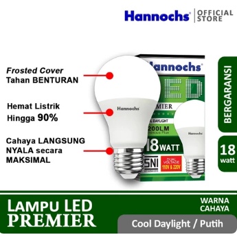 Lampu LED Hannochs Premier LED Bulb 18W Putih Garansi 1 Tahun - LED Premier Hannochs 18 Watt