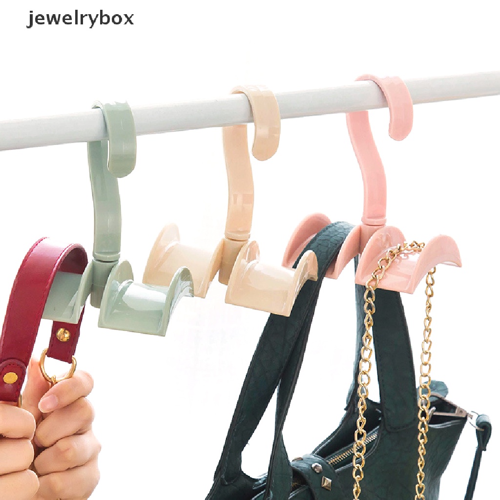 [jewelrybox] Rotasi 360 Derajat Lemari Organizer Gantungan Tas Hooks Hanger Handbag Holder Butik