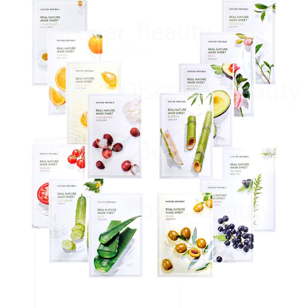 Nature Republic - Real Nature Mask Sheet 100% ori korea