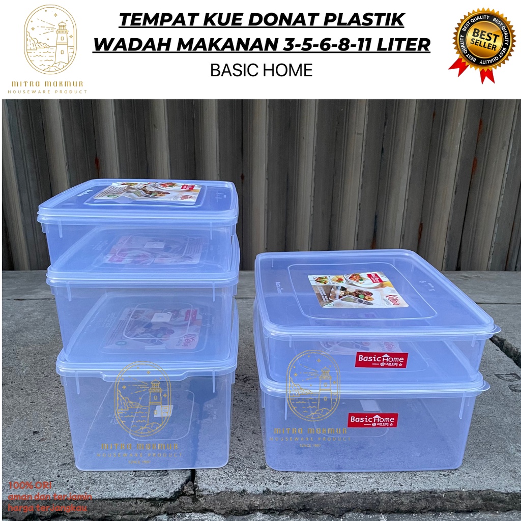 SALE!! TEMPAT DONAT MURAH / WADAH DONUT 3 - 11 LITER / DONATSU BASIC HOME KATERIA KEEPER