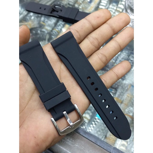 Tali jam karet premium 24mm  strap rubber alexandre crhistie dan expedition dll