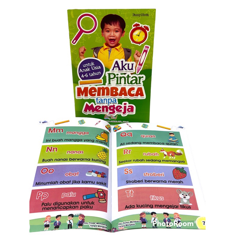 Buku Anak Aku Pintar Membaca Tanpa Mengeja Untuk Usia 4-6 Tahun Full Colour - TBS