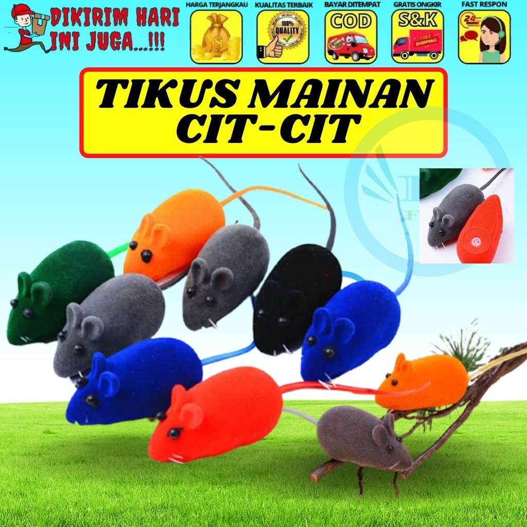 Mainan Tikus Interaktif  Kucing Cat Toys Bentuk Tikus Bisa Bunyi