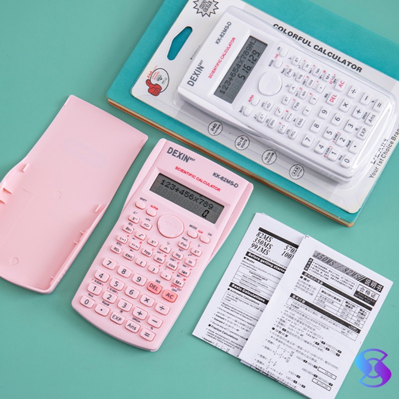 Kalkulator Color Function Scientific Kalkulator 24 Fungsi Kalkulasi 3 Warna 1700 scientific calculator  KK-82MS-D