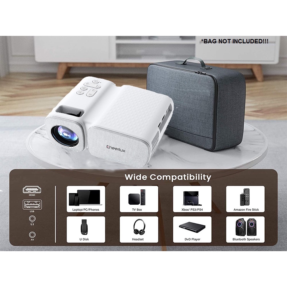 CHEERLUX C11 ANDROID - Smart Android 9.0 HD Projector 80 ANSI Lumens - Proyektor C11 Versi Android dari CHEERLUX