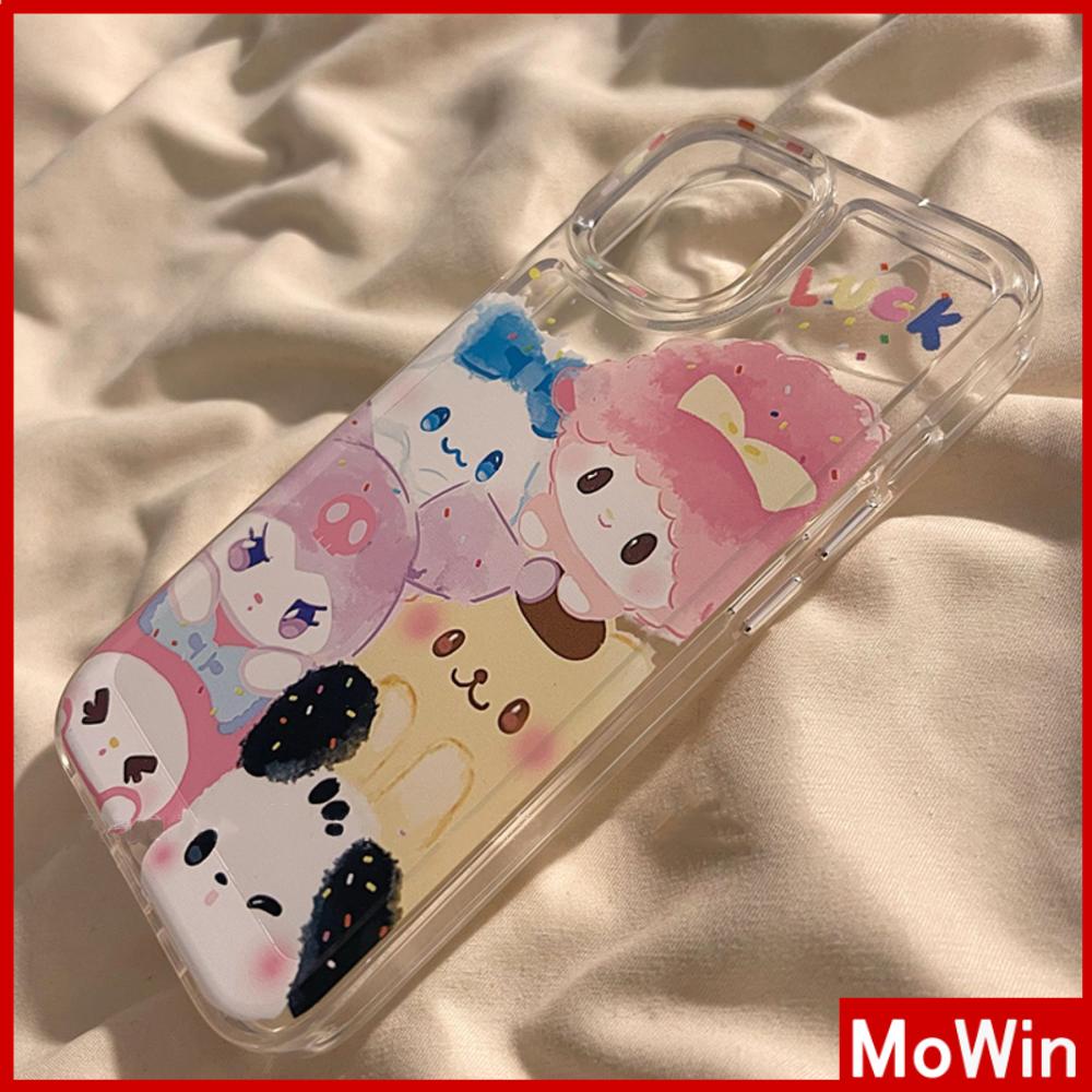 For iPhone 14 Pro Max iPhone Case Soft Case TPU Clear Case Plating Button Shockproof Cute Cartoon Compatible For iPhone 13 Pro Max 12 Pro Max 11 Pro Max 7plus XR xs max 6splus