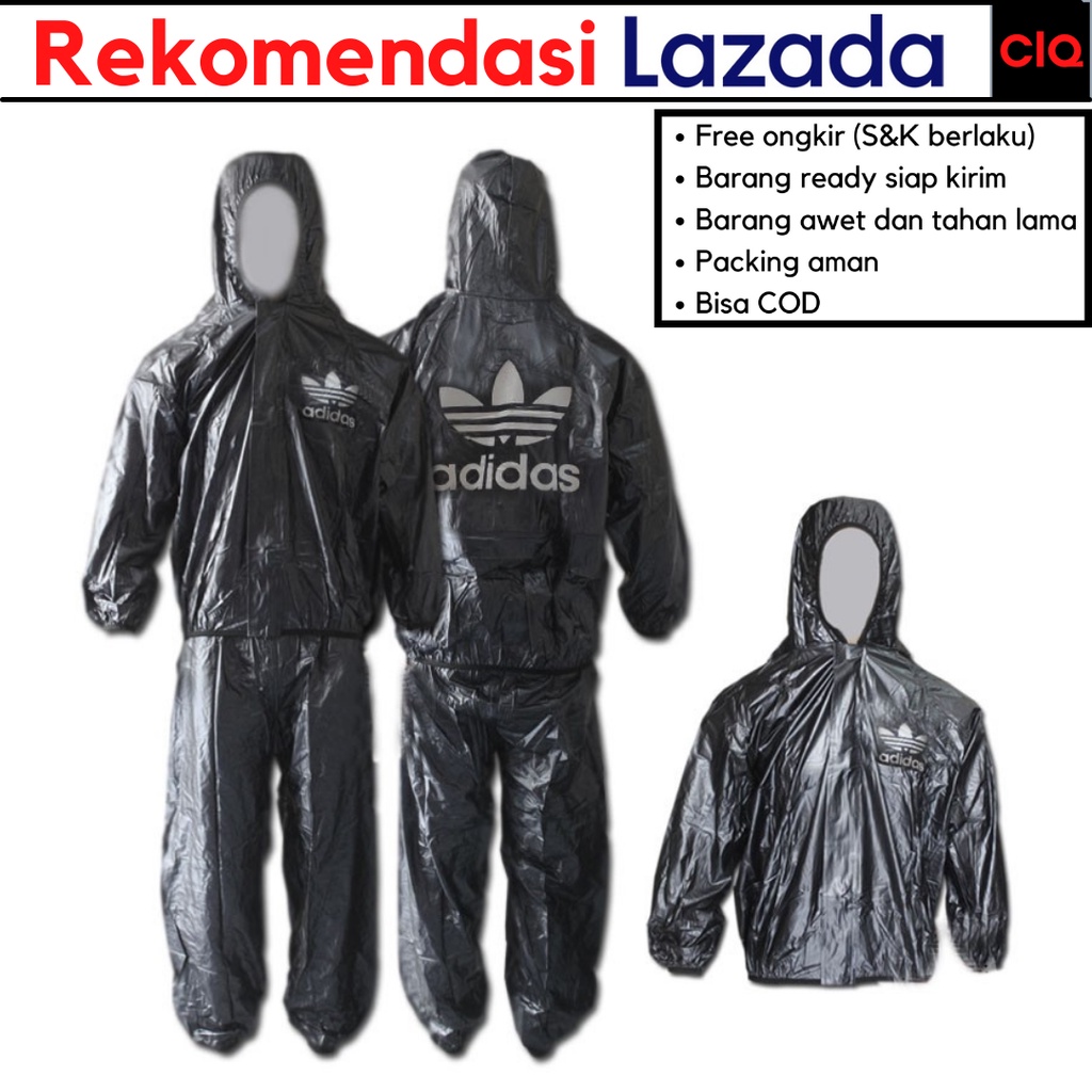 Jas Hujan / Sauna Suit REEBOK, NIKE, ADIDAS Transparan - [Warna Random Sesuai Stok] / Jas Hujan Pria