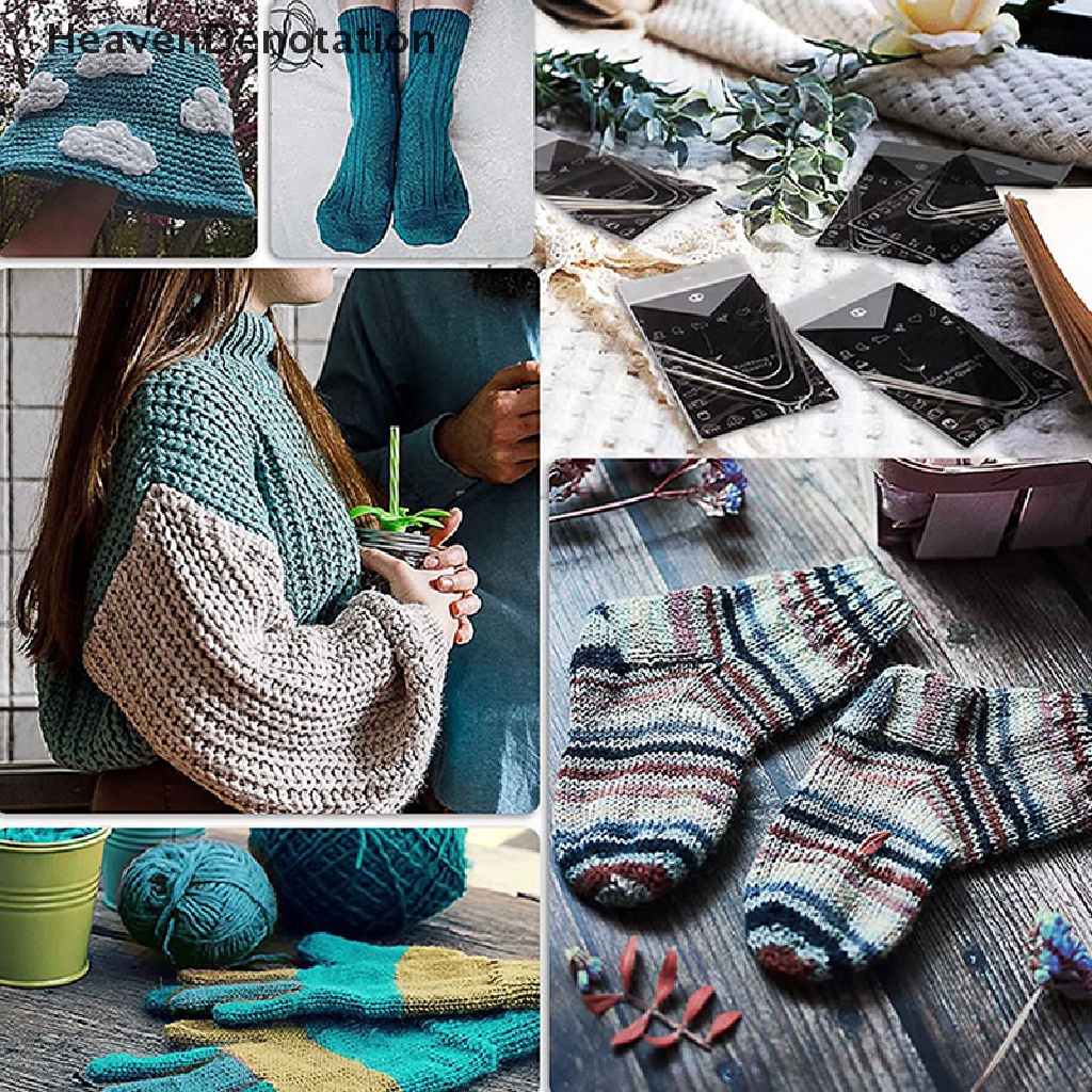 [HeavenDenotation] Circular Knit s 3pcs Knitg Stik Kabel Melingkar Knitg s Set HDV