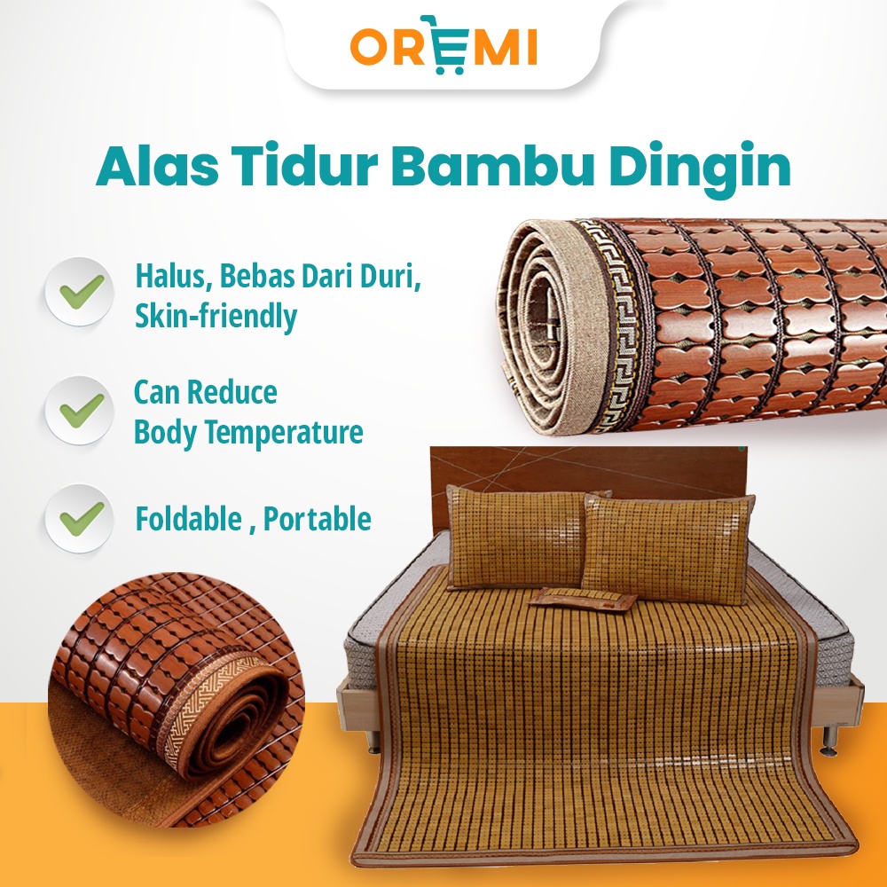 Bamboo Cooling Sleeping Mat / Alas Tidur Bambu Pendingin Suhu Tubuh