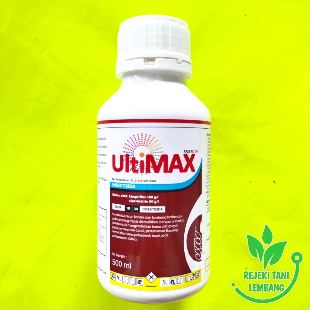 INSEKTISIDA ULTIMAX 550 EC ISI 500 ML PENGENDALI HAMA ULAT GRAYAK