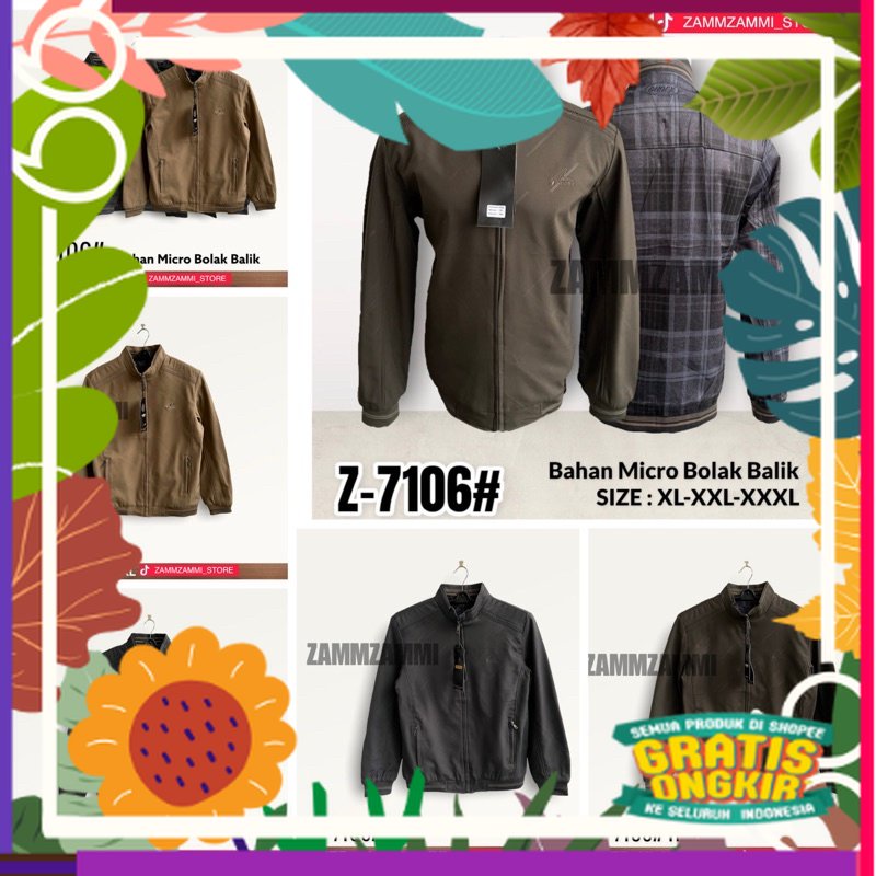 JAKET BOMBER PRIA ORIGINAL PREMIUM//JAKET BOMBER KATUN CHOEX PRIA IMPORT BOLAK BALIK / brown muda