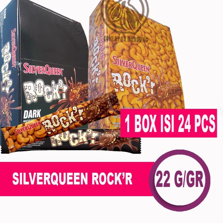 

♙ SILVERQUEEN ROCKR BOX ISI 24 X 22gr - COKELAT SILVER QUEEN ROCK'R ROCK R DARK MILK COKLAT ♕