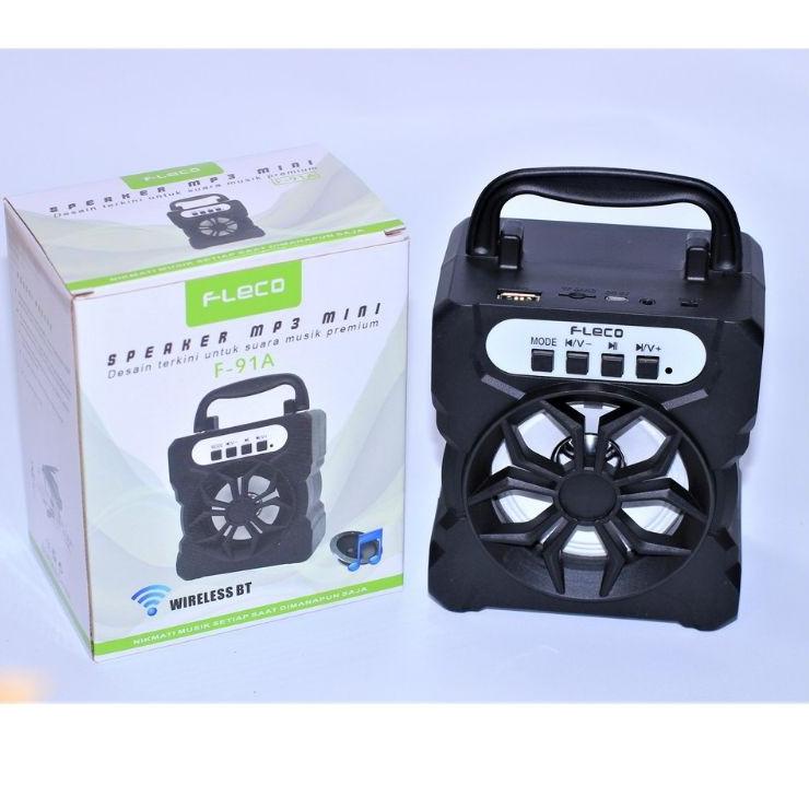 ✿ Speaker Bluetooth Fleco F-91A/F-91B Super Bass /Musik Box Bluetooth /Salon Aktif Bluetooth Radio ◘