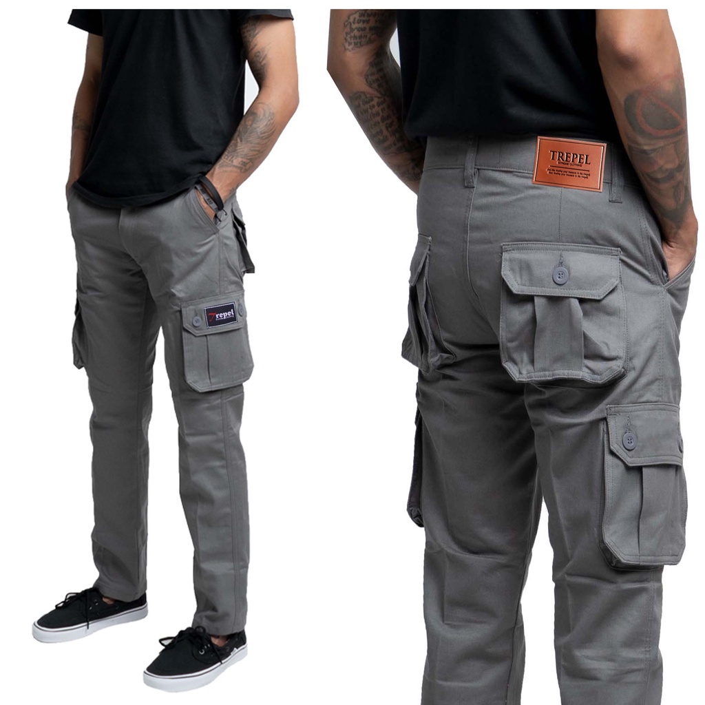 Celana Cargo Polos Panjang Pria size 27-33 33-38/Celana Cargo Panjang Pria Polos terbaru