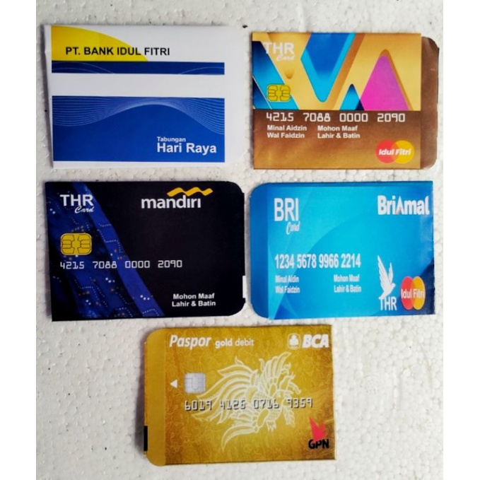 

Angpao Lebaran, Angpau THR, Amplop lebaran motif ATM CARD, BRI, BCA, MANDIRI,BTN