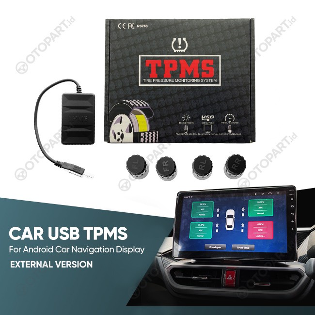 Antibocor Tpms Usb External Tire Pressure Monitoring System For Headunit Android