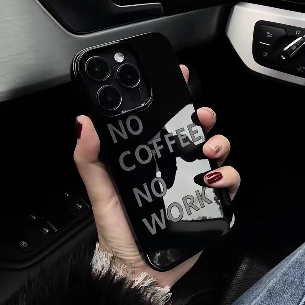 IPHONE Ins Kopi Inggris Cocok Untuk Iphone14 14pro 14plus 13 13mini 13pro 13prm iPhone12 7Plus 8Plus Xr XS 13 12mini Pro Max Empat Sudut Casing Ponsel Tahan Guncangan