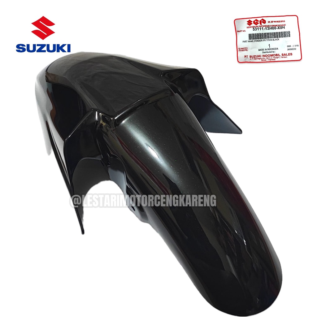 SLEBOR SPAKBOR DEPAN DPN SKYWAVE HITAM ASLI SUZUKI 53111-13H00-XOH