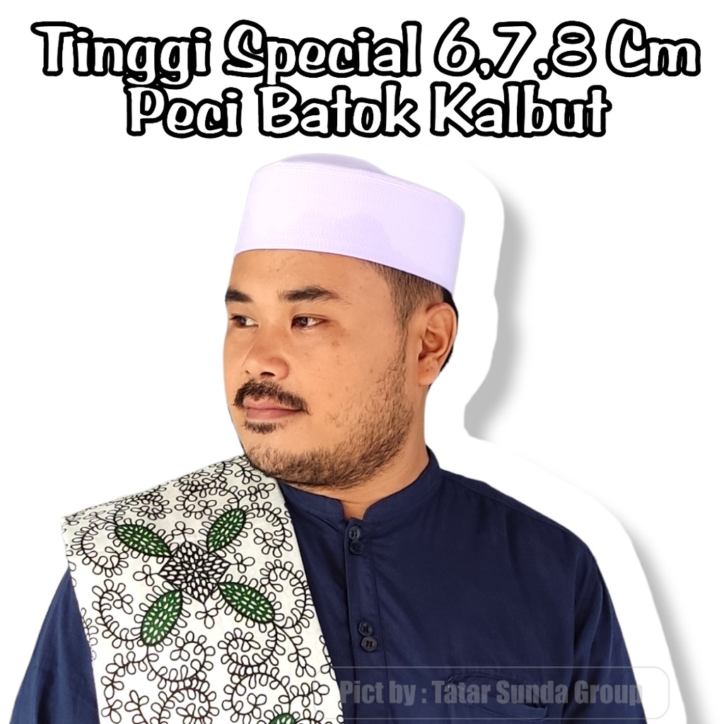Peci Batok Kalbut Putih Premium Super Khas Sonkok Habib Bahar